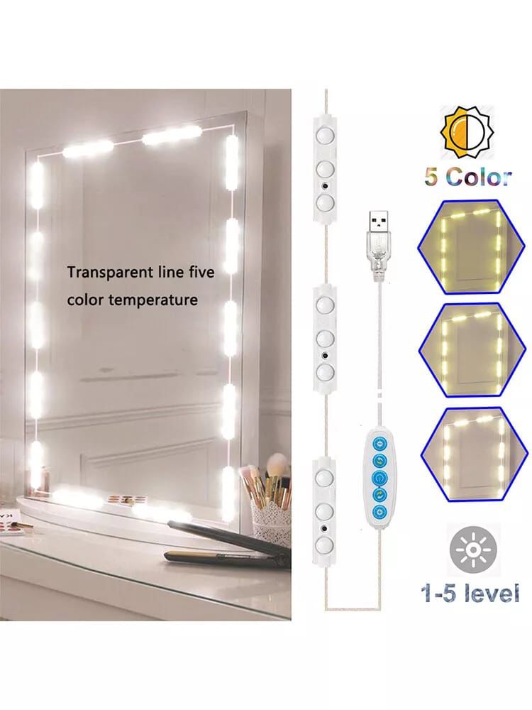 Makeup Mirror Lights LED Light Vanity Kit USB Hollywood Style Lamp Flexible