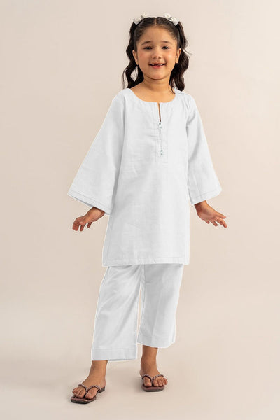 Front Button Plain Shirt With Flapper